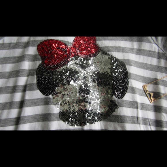 Justice Sequin Dog Striped Girls Tee - Picture 2 of 4